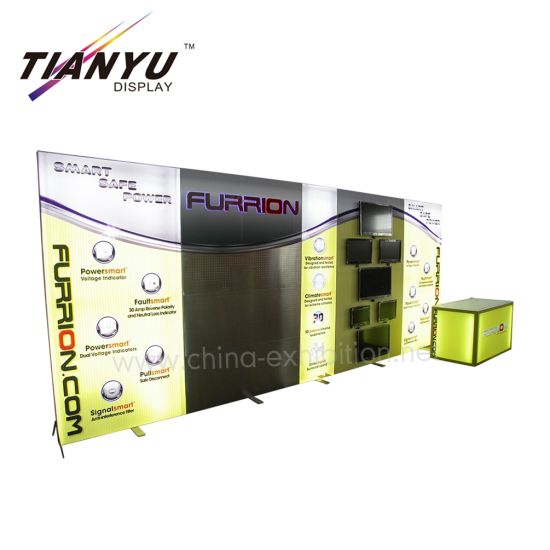3 * 6 Exposition Stall Booth en aluminium Affichage stand portable Stall Free Design