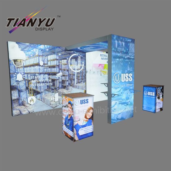 Tian Yu offre deux côté ouvert en aluminium stand de l'exposition pour l'exposition Lumières LED