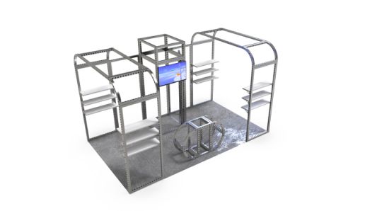 Entrepreneur libre debout de salon commercial de profil en aluminium de la Chine 10 X 20 pour la cabine modulaire d'exposition