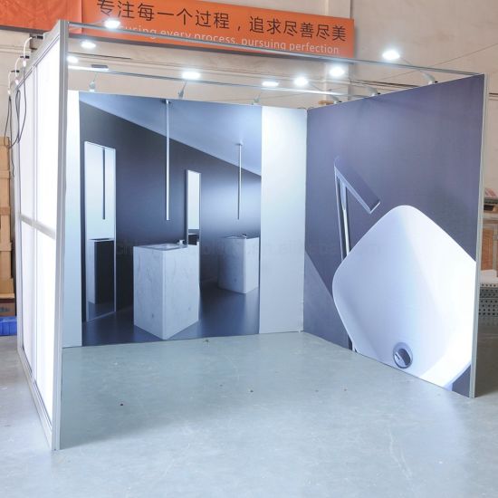Impression personnalisée Publicité Affichage 3X3 Exposition Aluminium Booth Design