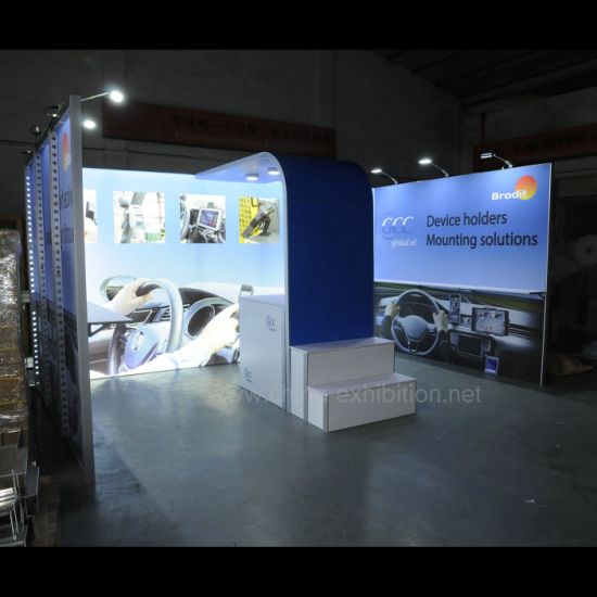 10X20FT affichage de stand de stand d'exposition réutilisable modulaire portatif adapté aux besoins du client en aluminium
