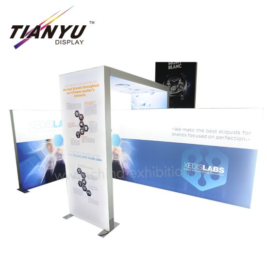 OEM stand d'exposition d'occasion Salon Booth TV Stand d'exposition avec LED