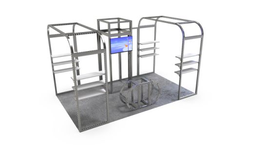 Entrepreneur libre debout de salon commercial de profil en aluminium de la Chine 10 X 20 pour la cabine modulaire d'exposition