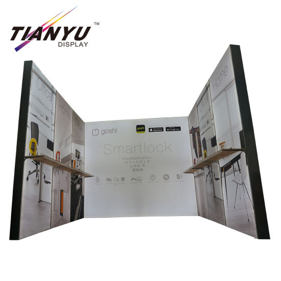 Tension de tube en aluminium Portable Tissu Salon Affichage 3X3 Booth